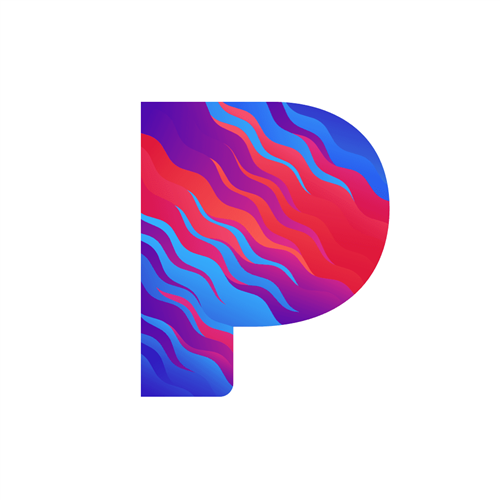 Pandora Logo - Multi colored "P"